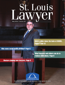Seth A. Albin takes the helm at BAMSL. Pages 4 and 12 Who owns