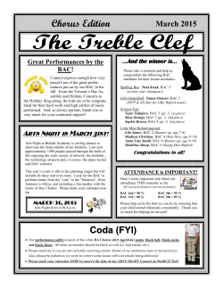 Treble Clef Newsletter
