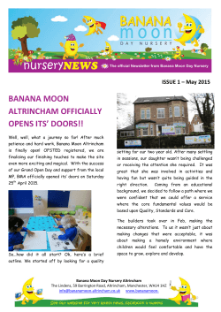 may 5th 2015 newsletter - Banana Moon Day Nurseries