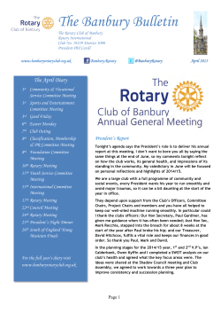 April 2015 - The Rotary Club of Banbury
