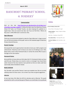 March 2015 - Banchory Primary School