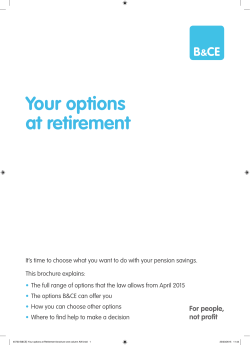 45730 B&CE] Your options at Retirement brochure one column AW