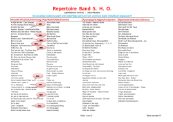 S. H. O. Programm/Repertoire