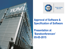 Approval of Software & Specification of Software Presentation at