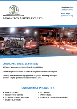OUR CHAIN OF PRODUCTS : - Banga Iron & Steel Pvt Ltd