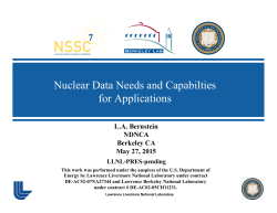 Nuclear Data Needs and Capabilities for Applications
