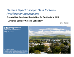 Gamma Spectroscopic Data for Non