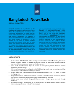 Bangladesh Newsflash - April 2015