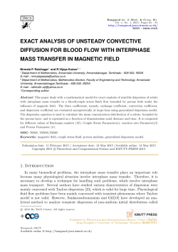 EXACT ANALYSIS OF UNSTEADY CONVECTIVE DIFFUSION FOR