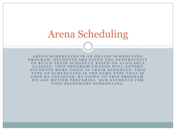 Arena Scheduling PowerPoint