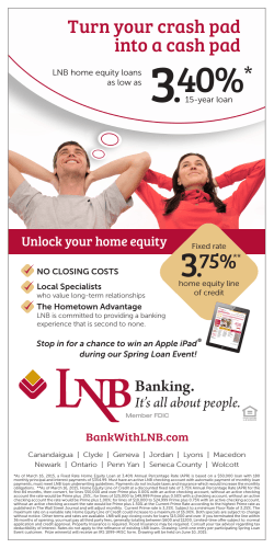 3.40%* - Lyons National Bank