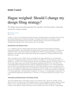 Hague weighed: Should I change my design filing strategy?