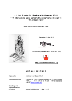 11. Int. Basler St. Barbara Schiessen 2015