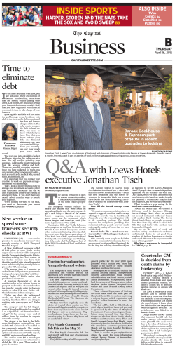 April 16th 2015 Q&A with Loews Hotels executive Jonathan