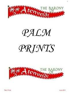 1 Palm Prints June 2015 - the Barony of Atenveldt!