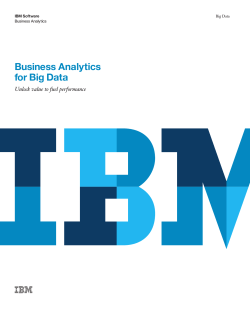 Business Analytics for Big Data