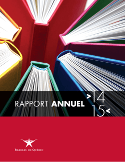 Rapport annuel 2014-2015