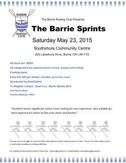 Barrie Sprints Poster
