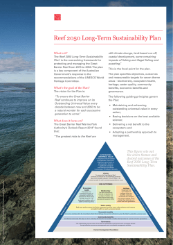 summary of the 2050 Plan - Great Barrier Reef Foundation