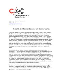 Bartlett & Co. Chairman becomes CAC Lifetime