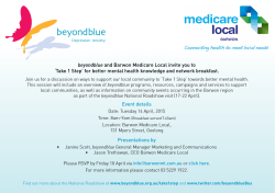 beyondblue and Barwon Medicare Local invite you to `Take 1 Step