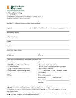 Registration Form - Bascom Palmer Eye Institute