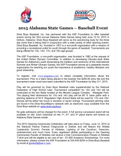 2015 Alabama State Games - Baseball Press