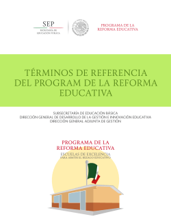 tÃ©rminos de referencia del program de la reforma educativa