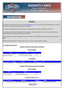 BASKETLY-INFO 26 - Ligue du Lyonnais de basket-ball