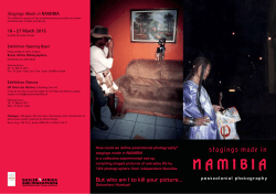 Flyer to the exhibition âStagings made in NAMIBIAâ