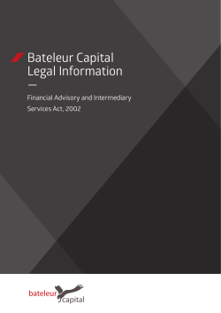 Bateleur Capital Legal Information â