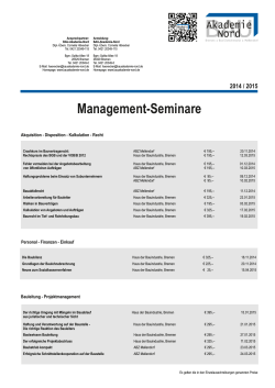 Management-Seminare - BAU-Akademie-Nord