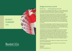 Budget Summary 2015