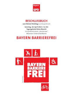 "Bayern barrierefrei" am 18.04.2015 in UnterschleiÃheim