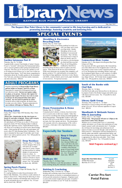 May-June 2015 - Bayport-Blue Point Public Library