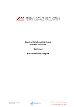 ERO 2015 Report - Bayview Early Learning Centre