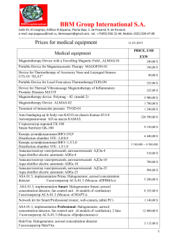 Prices - BBM Group International SA