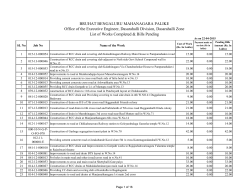 List of works Completed and Bill Pending