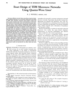 Exact Design of TEM Microwave Networks Using Quarter
