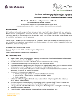 Job Posting: Coordinator - BC Food Systems Network