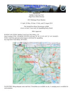 Schedule & Entry Form - Buffalo Creek Gun Club