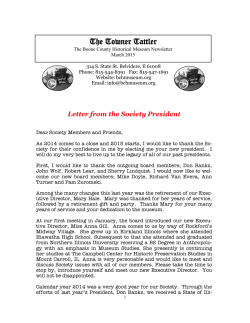 The Towner Tattler - The Boone County Historical Museum