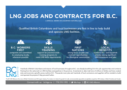 LNG JOBS AND CONTRACTS FOR B.C.
