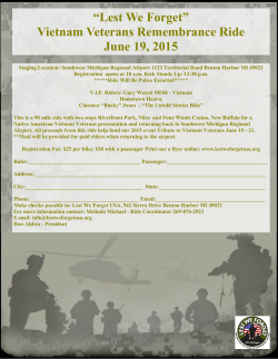 âLest We Forgetâ Vietnam Veterans Remembrance Ride June 19