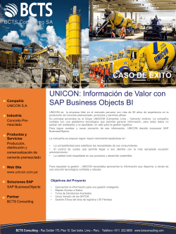 Brochure UNICON - BCTS Consulting