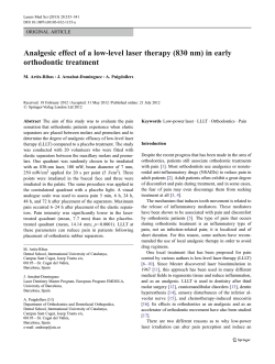 Analgesic effect of a low-level laser therapy (830 - B