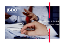 BDO e-Budget Brief 2015/2016