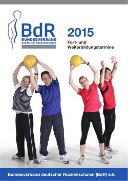 BdR Fortbildungen 2015 - Bundesverband deutscher
