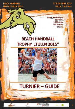 Turnier-Guide zum - Beach Handball Club Tulln