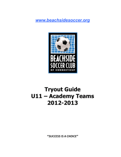 U11 Academy Tryout Guide